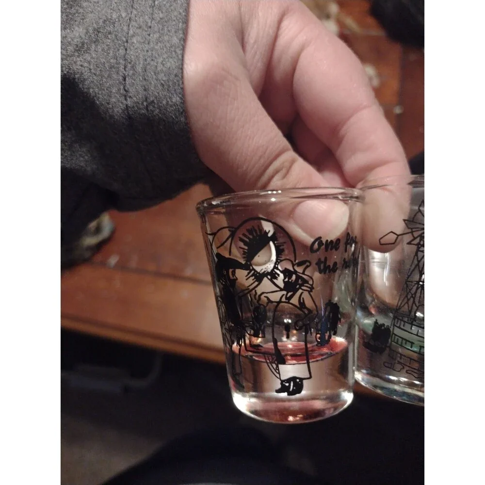 Set of two western shot glasses-g